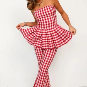 Checkered two piece set